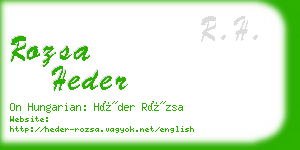 rozsa heder business card